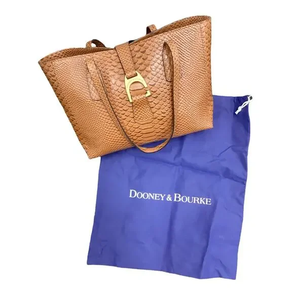 Dooney & Bourke Tote Women’s One Size Embossed Leather Red Interior Red Interior